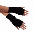 Pletené bezprsté rukavice černé