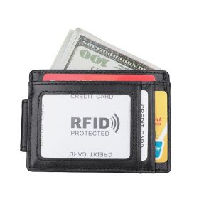Pánská kožená peněženka Slim Card Soft Černá