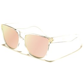Classic dámské růžové zrcadlové Sluneční brýle Transparentní