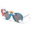 Dětské kulaté sluneční brýle s jednorožcem Modré flitrové